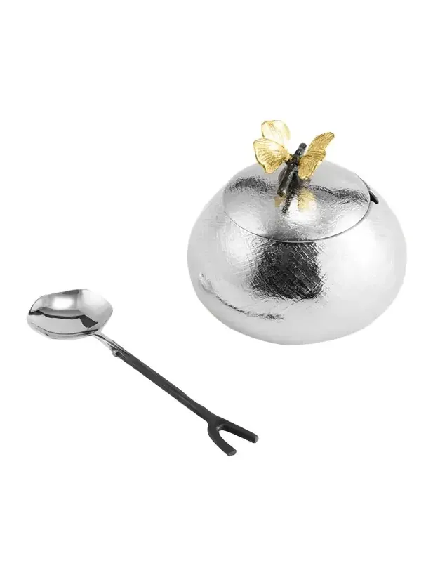 Michael Aram Butterfly Ginkgo Pot with Spoon