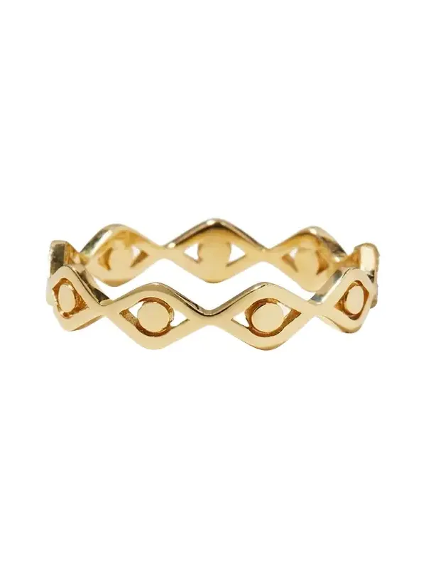 14k Yellow Gold Small Pure Evil Eye Eternity Ring 14k Yellow Gold Small Pure Evil Eye Eternity Ring