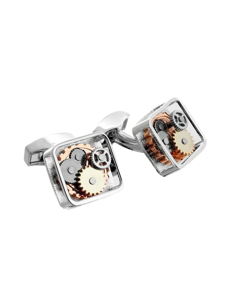 Gunmetal Gear Cuff Links, Brass Gunmetal Gear Cuff Links, Brass