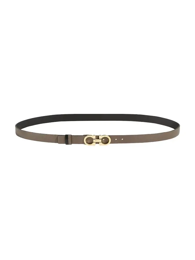 Gancini-Buckle Reversible Leather Belt Gancini-Buckle Reversible Leather Belt