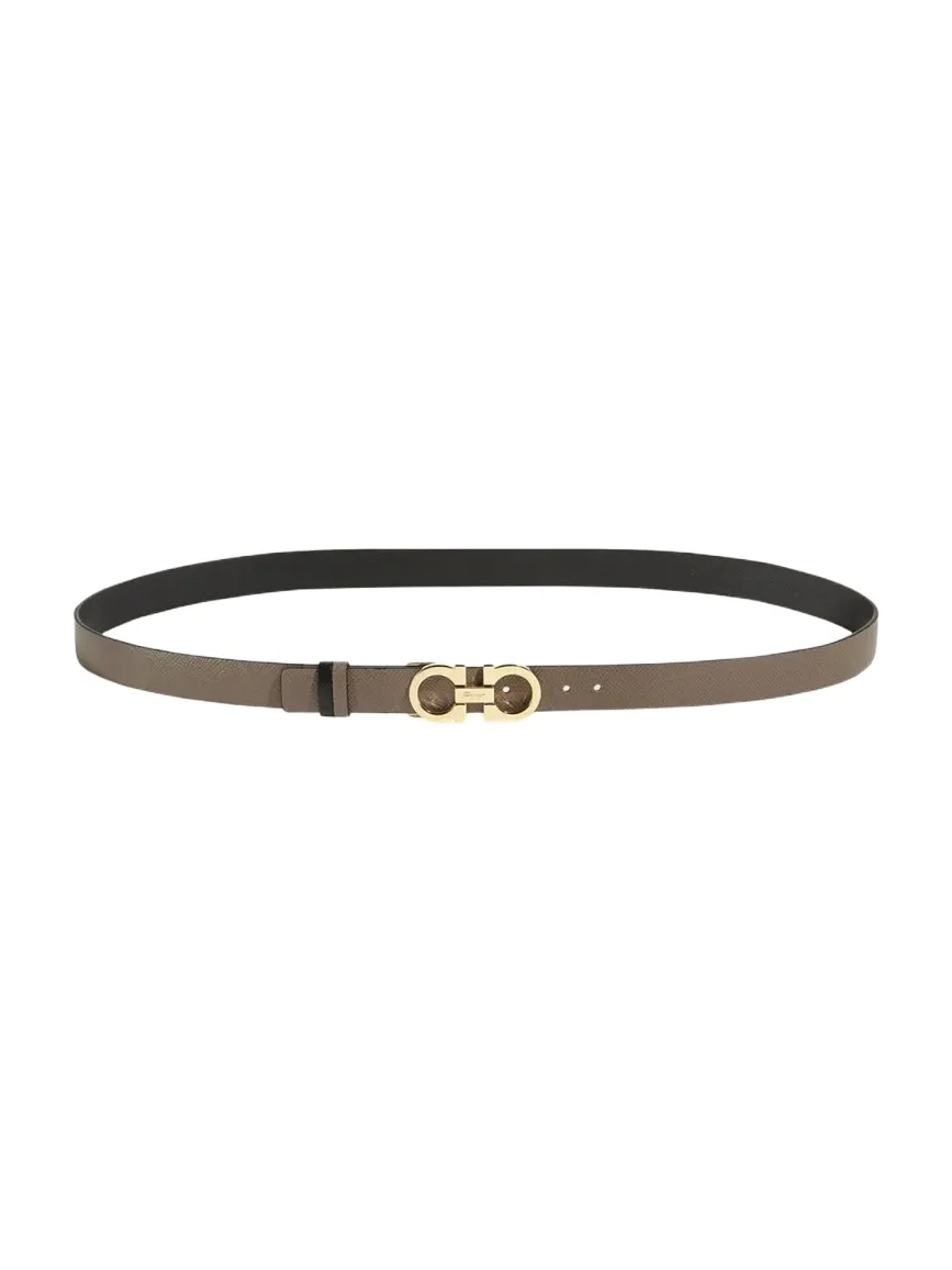 Gancini-Buckle Reversible Leather Belt Gancini-Buckle Reversible Leather Belt