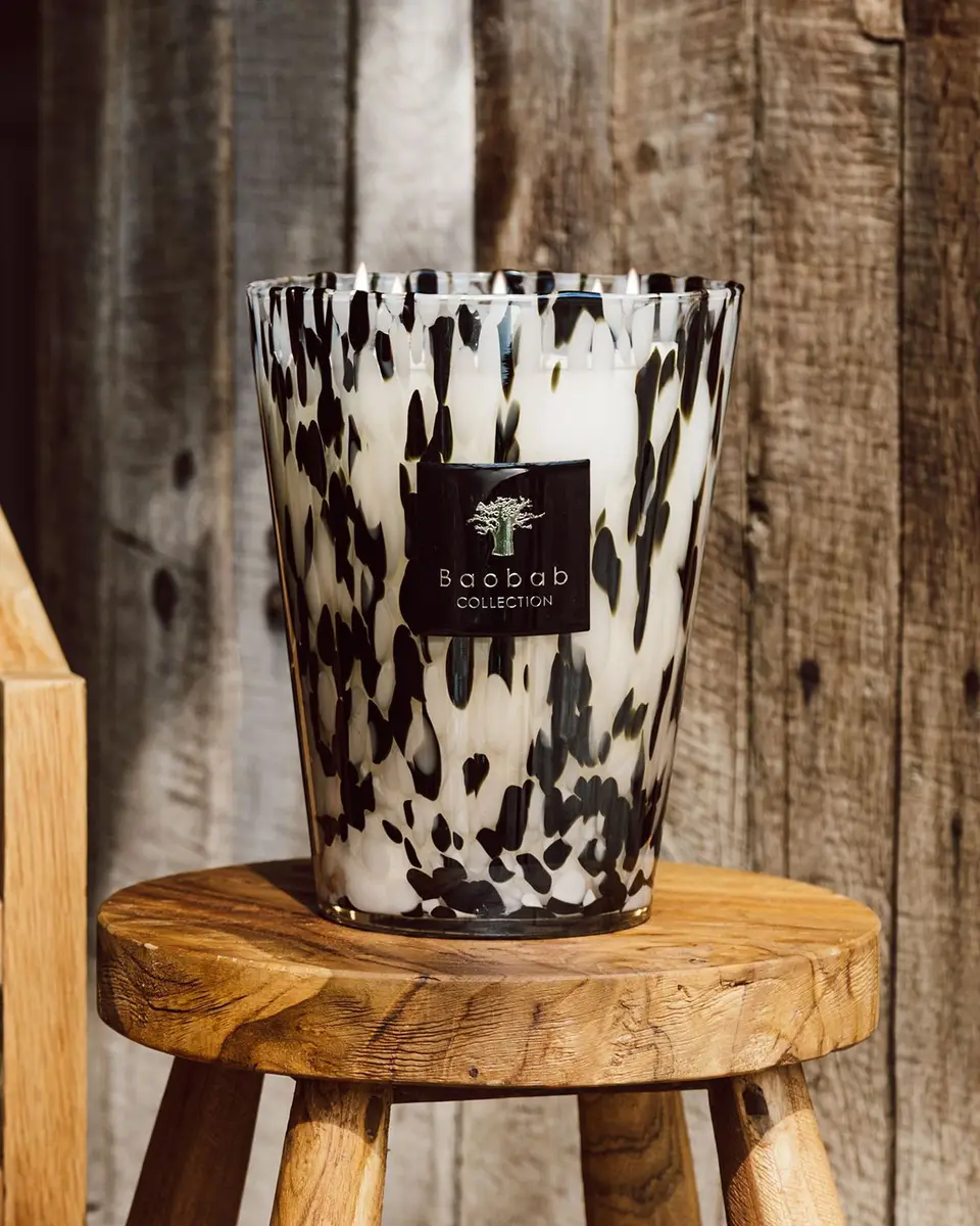 BAOBAB COLLECTION Black Pearls Scented Candle, 13.8" | Thumbnail 2