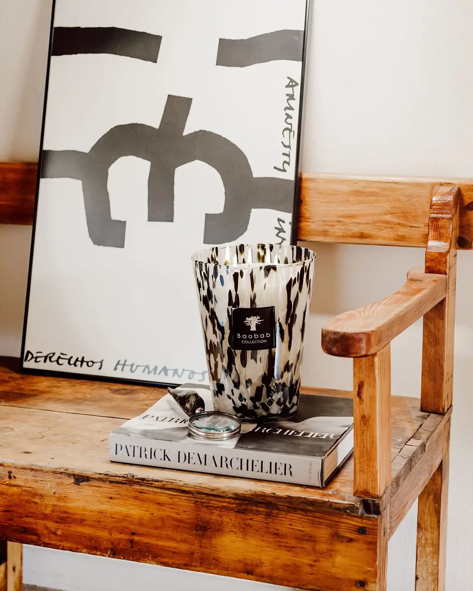 BAOBAB COLLECTION Black Pearls Scented Candle, 13.8" | Thumbnail 3