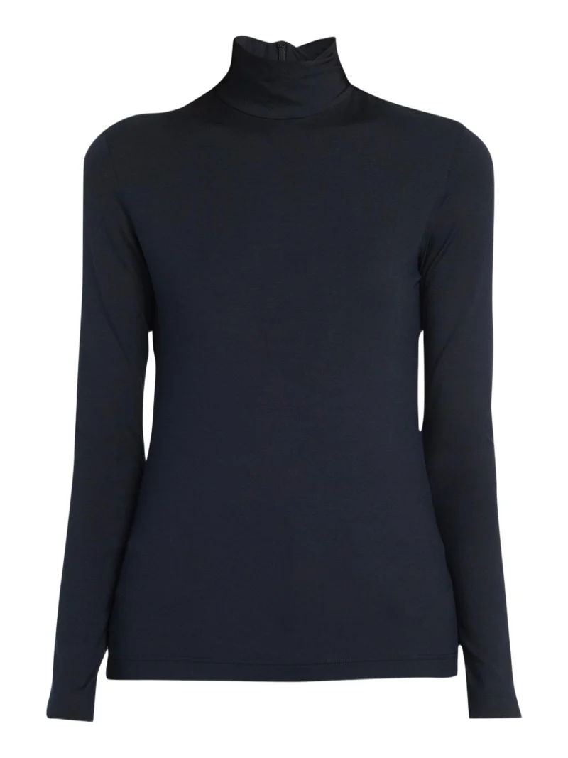 Silk-Cotton Jersey Turtleneck Top Silk-Cotton Jersey Turtleneck Top