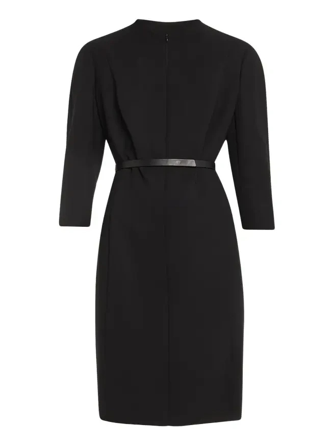 Split-Neck Double-Face Wool Sheath Dress Split-Neck Double-Face Wool Sheath Dress