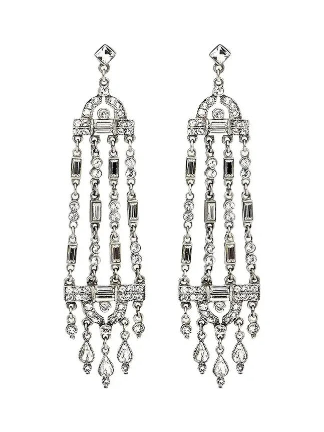 Multi-Strand Crystal Drop Earrings Multi-Strand Crystal Drop Earrings