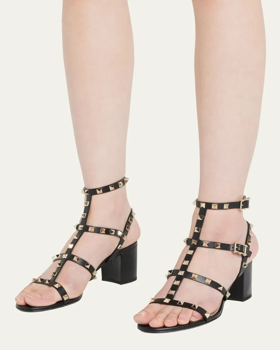 Valentino Garavani Rockstud Leather 60mm City Sandals | Thumbnail 2