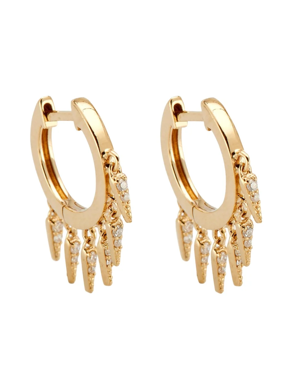 Sydney Evan 14k Diamond Fringe Huggie Hoop Earrings