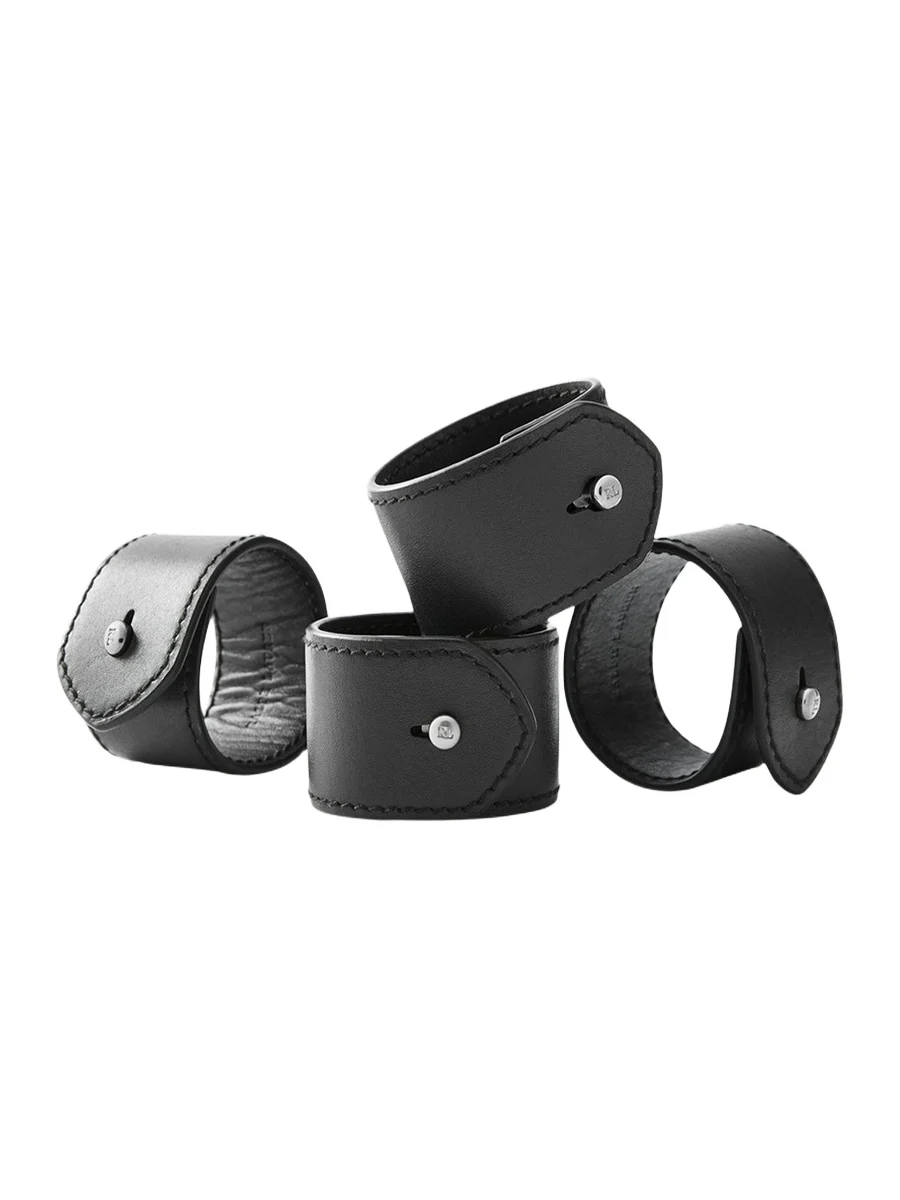 Ralph Lauren Home Wyatt Leather Napkin Rings, Set of 4