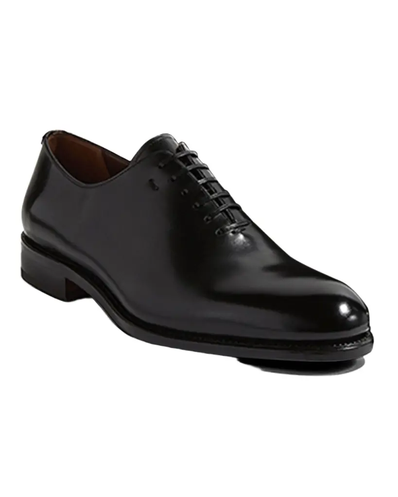 Ferragamo Men's Angiolo Tramezza Whole-Cut Leather Lace-Up Shoes | Image 1 Ferragamo Men's Angiolo Tramezza Whole-Cut Leather Lace-Up Shoes | Image 1