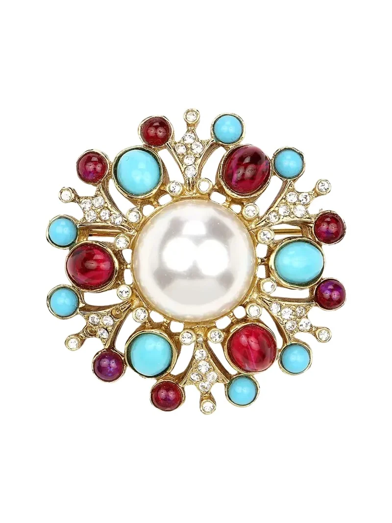 Cluster Brooch w/ Pearly Center Cluster Brooch w/ Pearly Center
