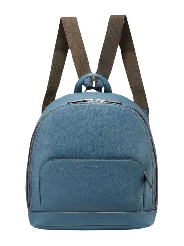 Giorgio Armani Men's Tumbled Calf Leather Backpack