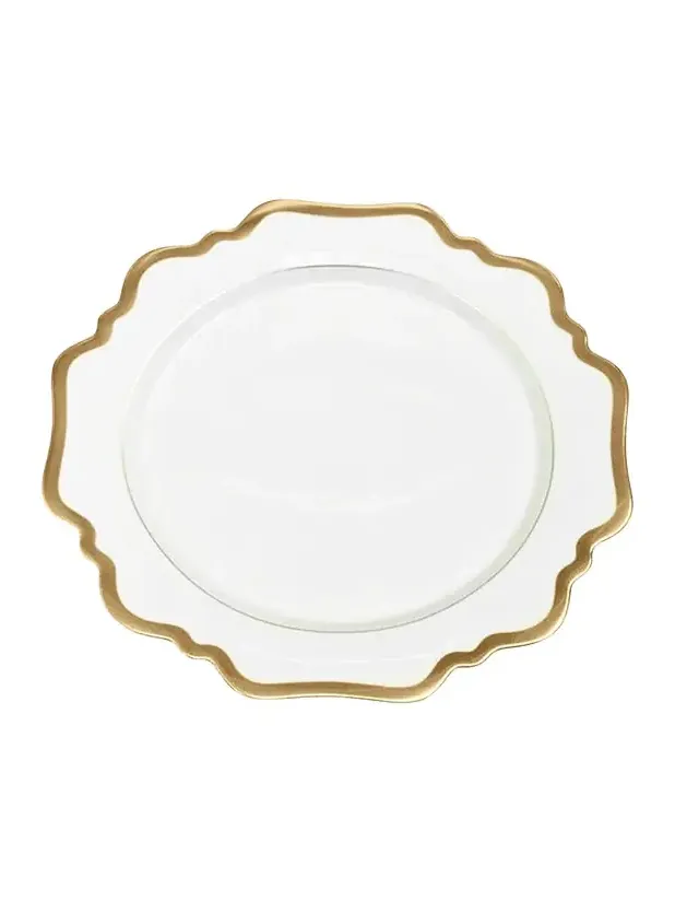 Anna Weatherley Antiqued White Dessert Plate