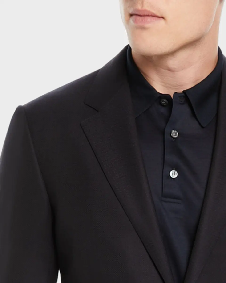 Zegna Men's Solid Trofeo Wool Regular-Fit Blazer Jacket | Thumbnail 3
