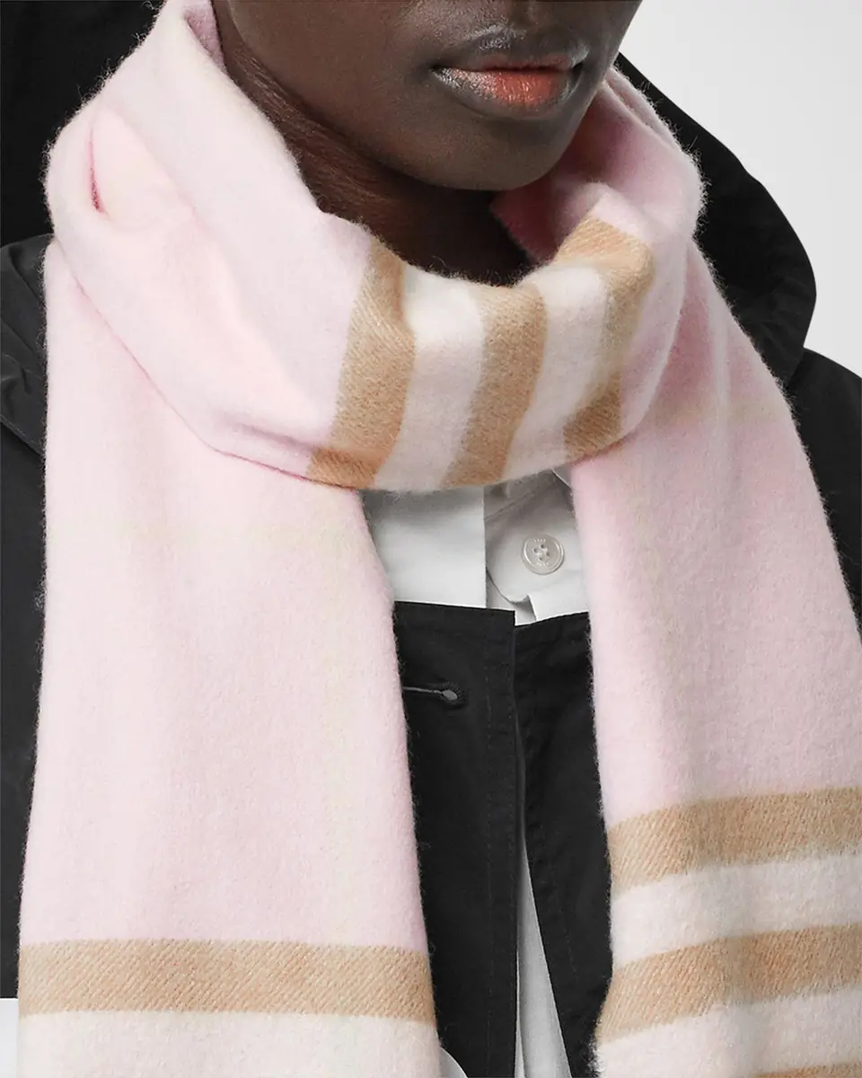 Burberry Giant Check Cashmere Scarf | Thumbnail 2