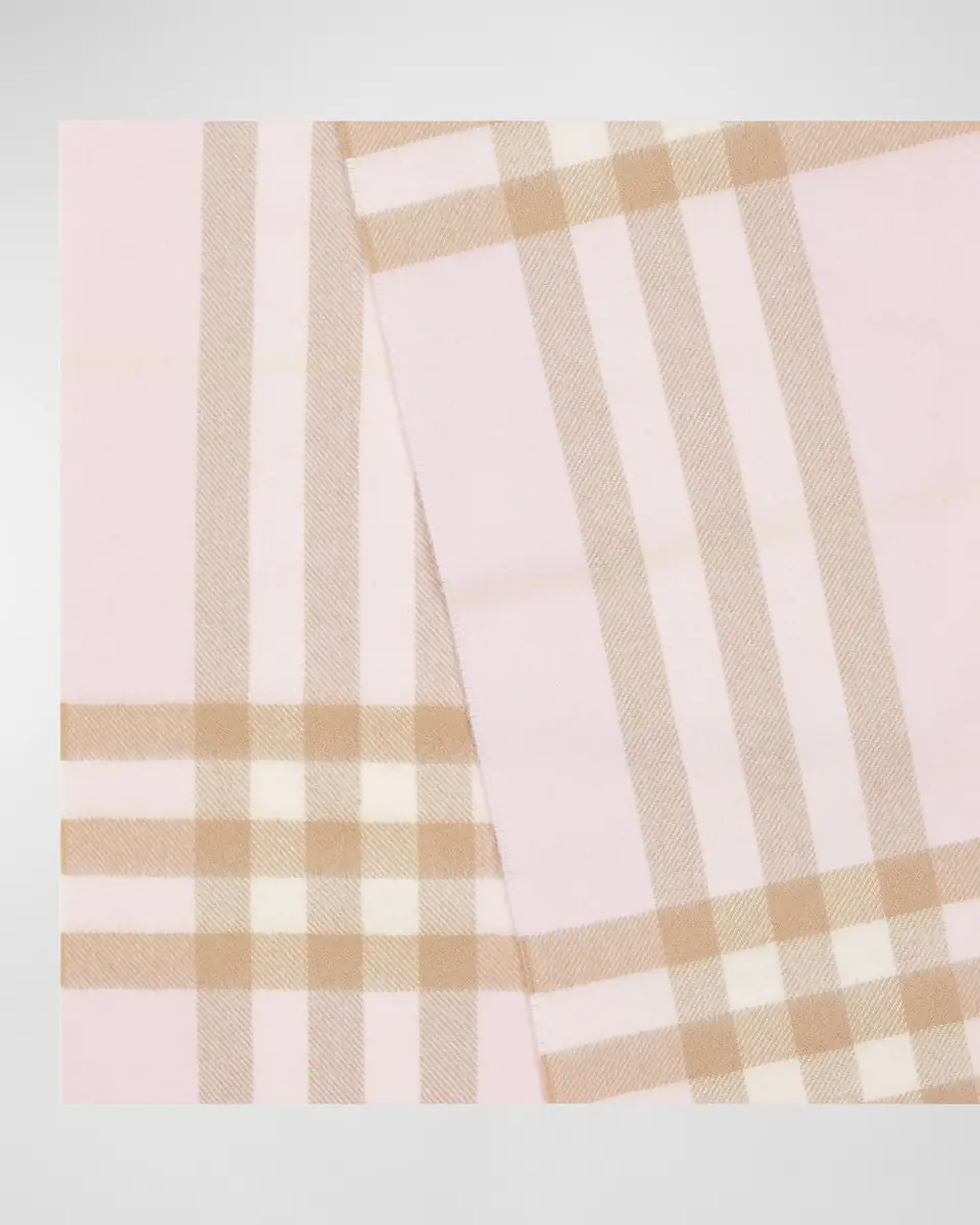 Burberry Giant Check Cashmere Scarf | Thumbnail 4