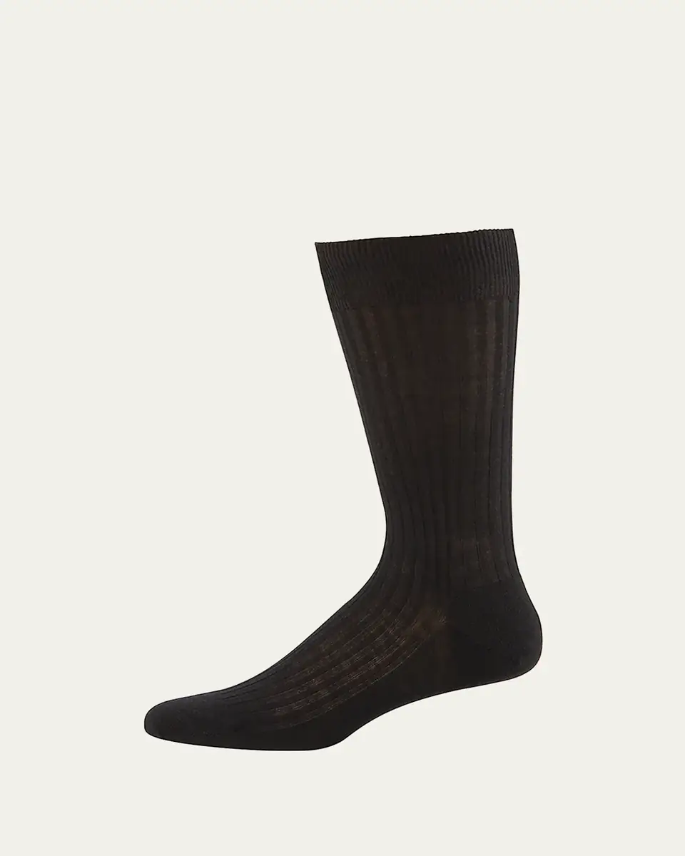 Pantherella Men's Laburnum Ribbed Wool Mid-Calf Socks | Thumbnail 7 Pantherella Men's Laburnum Ribbed Wool Mid-Calf Socks | Thumbnail 7