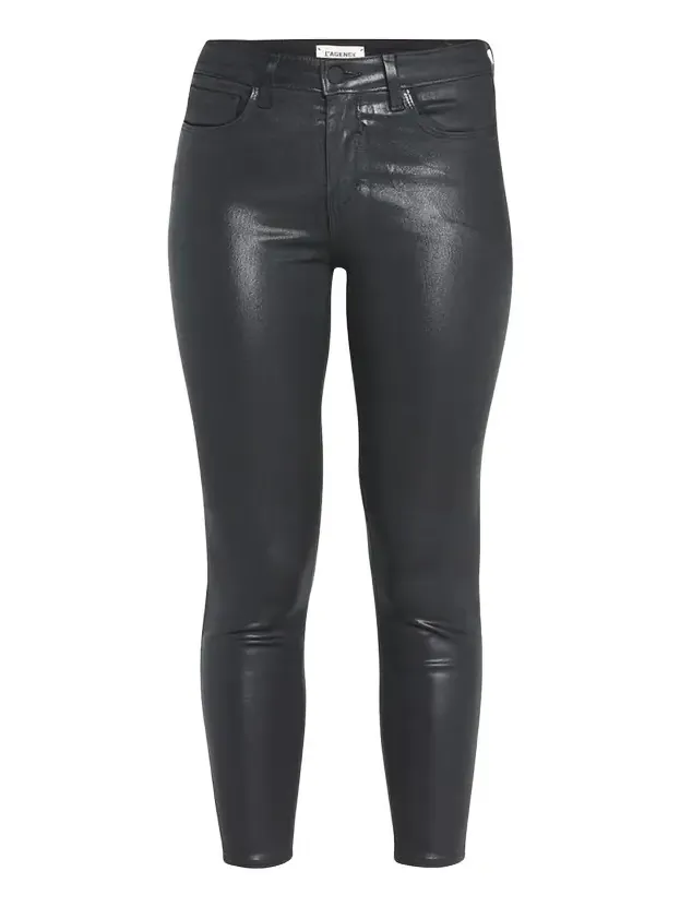 Margot Coated High-Rise Skinny Ankle Jeans