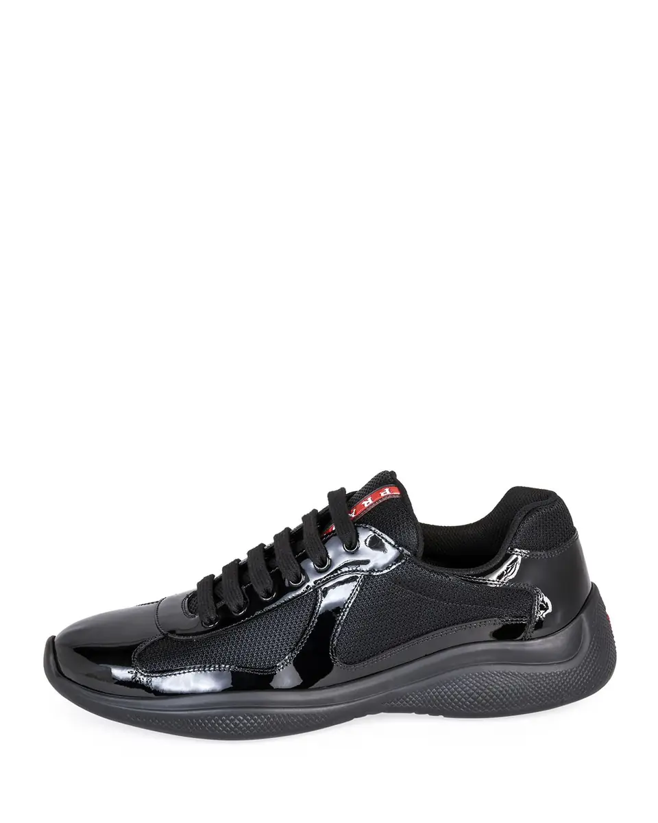 Prada Men's America's Cup Patent Leather Sneakers | Thumbnail 15