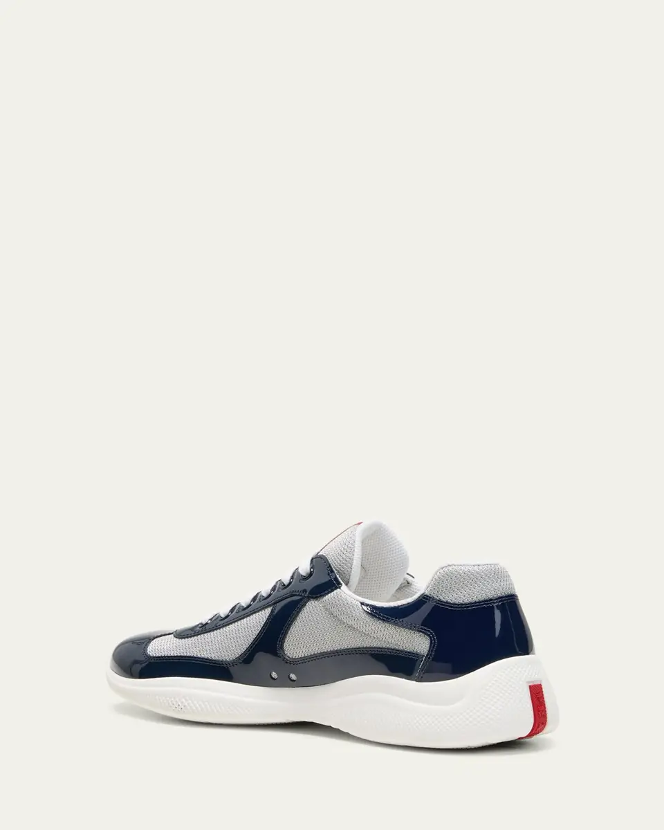 Prada Men's America's Cup Patent Leather Sneakers | Thumbnail 18