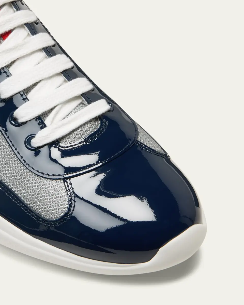 Prada Men's America's Cup Patent Leather Sneakers | Thumbnail 19
