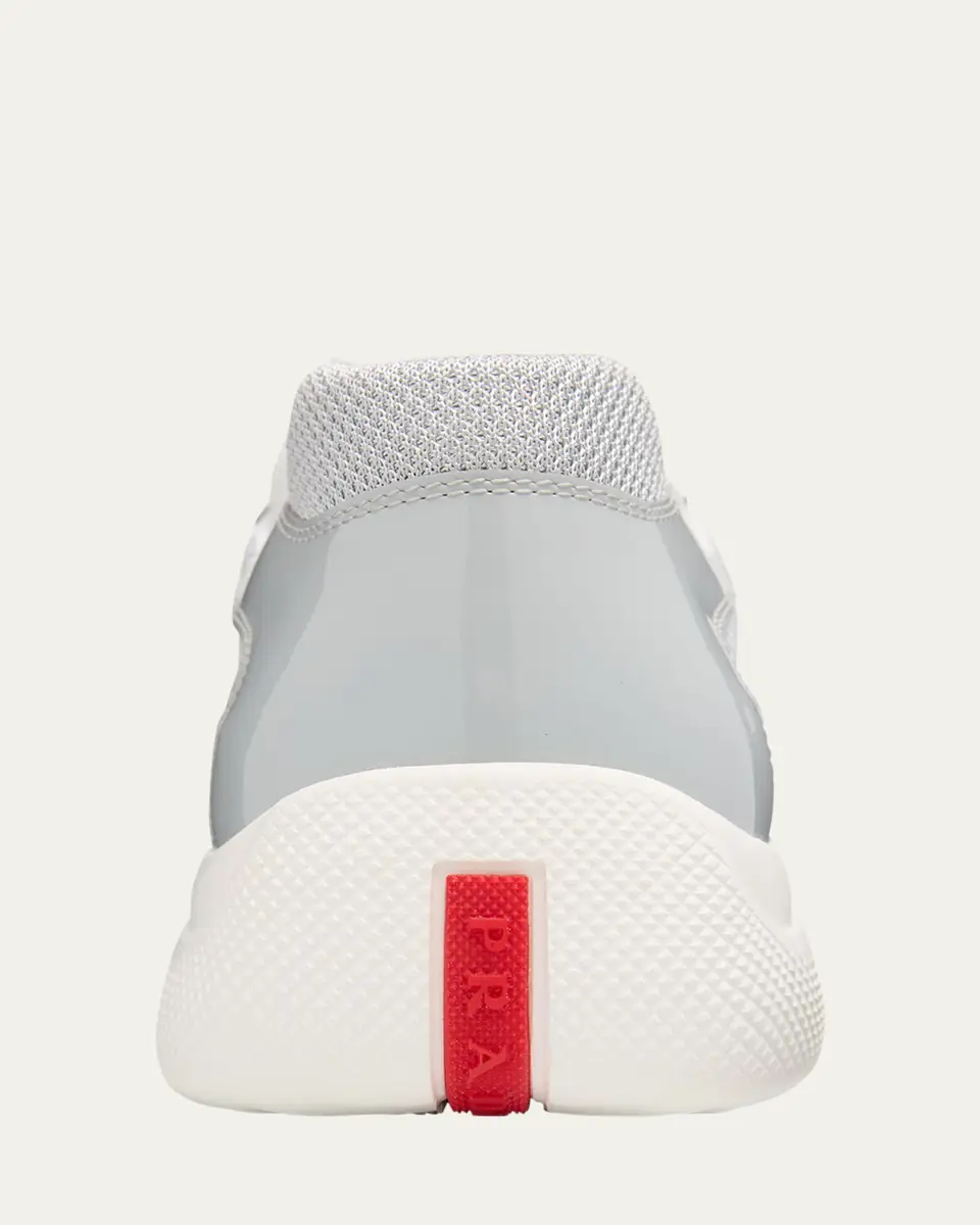 Prada Men's America's Cup Patent Leather Sneakers | Thumbnail 24