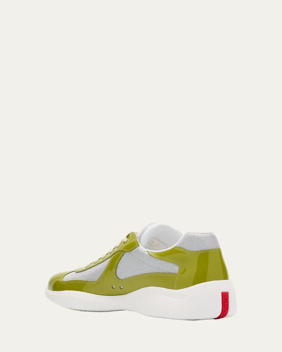 Prada Men's America's Cup Patent Leather Sneakers | Thumbnail 28