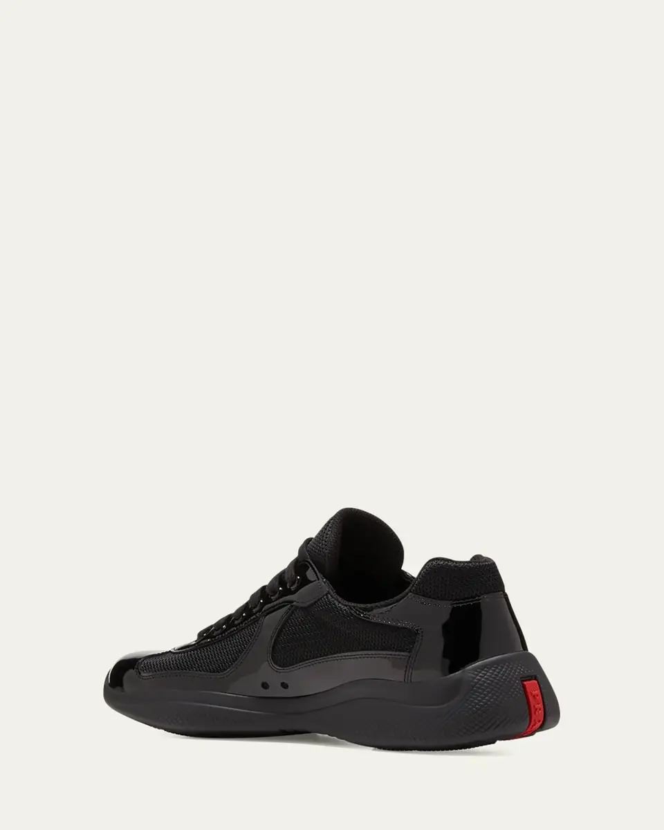 Prada Men's America's Cup Patent Leather Sneakers | Thumbnail 4