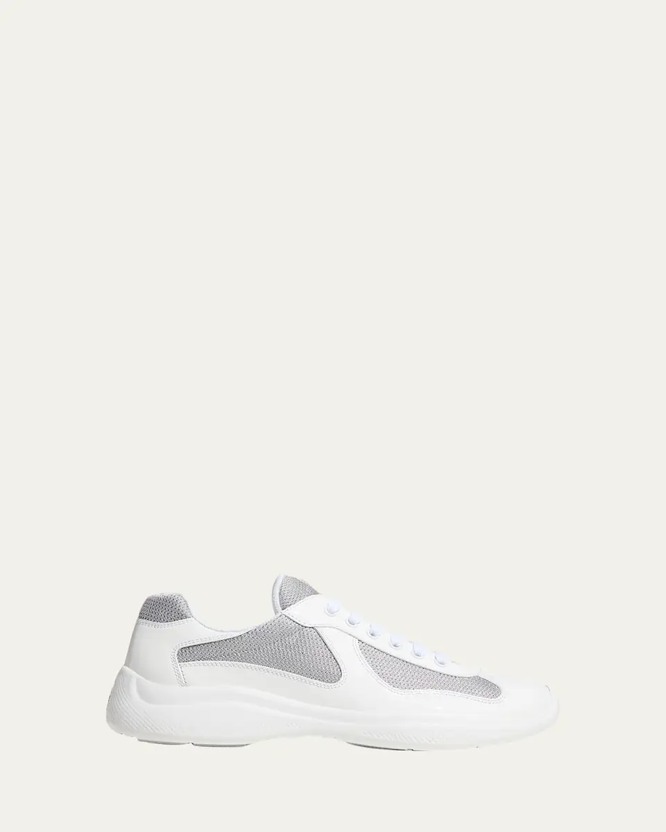 Prada Men's America's Cup Patent Leather Sneakers | Thumbnail 42