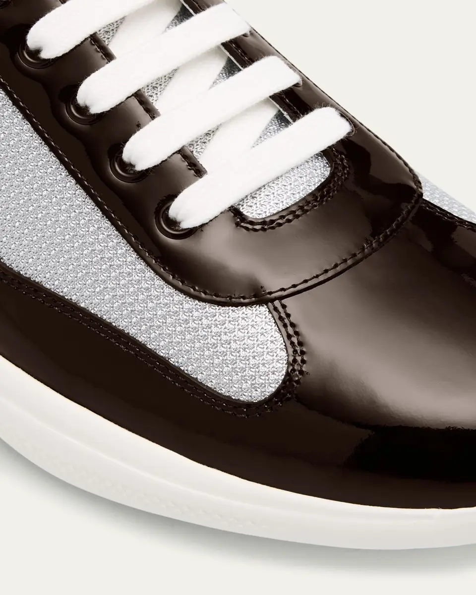 Prada Men's America's Cup Patent Leather Sneakers | Thumbnail 50