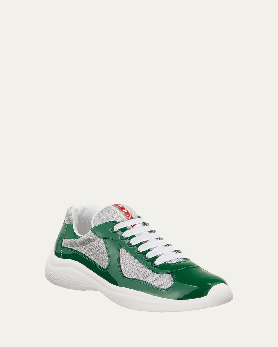 Prada Men's America's Cup Patent Leather Sneakers | Thumbnail 6