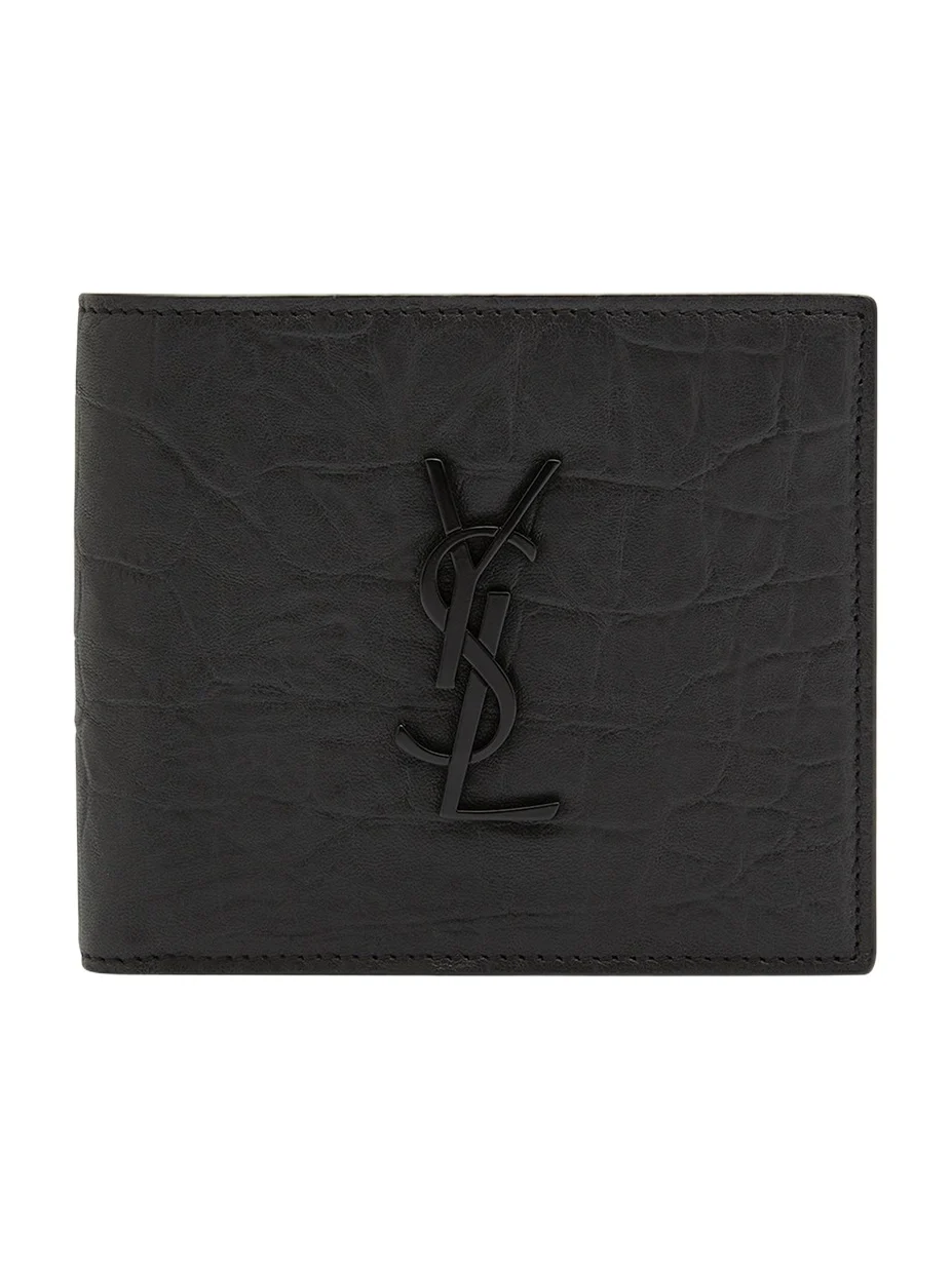 Men's Tonal Monogram Leather Bifold Wallet