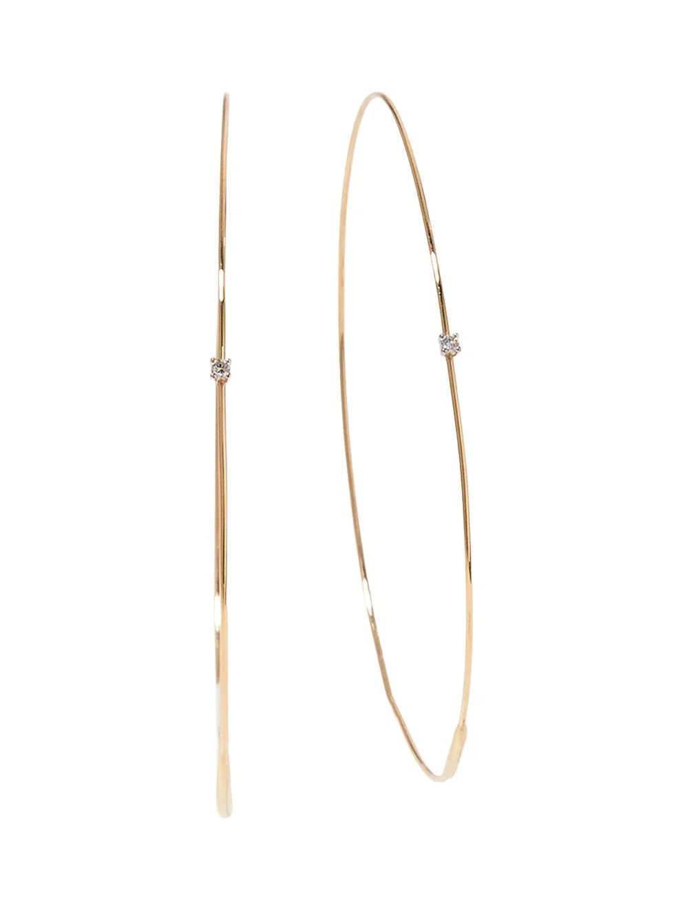 14K Gold Large Magic Diamond Hoops 14K Gold Large Magic Diamond Hoops