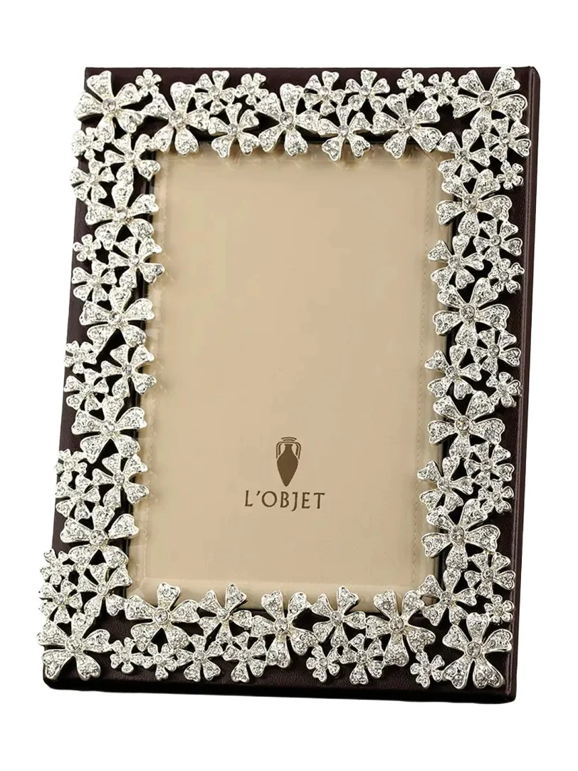 L'Objet Garland Swarovski Crystal Picture Frame, 5" x 7"