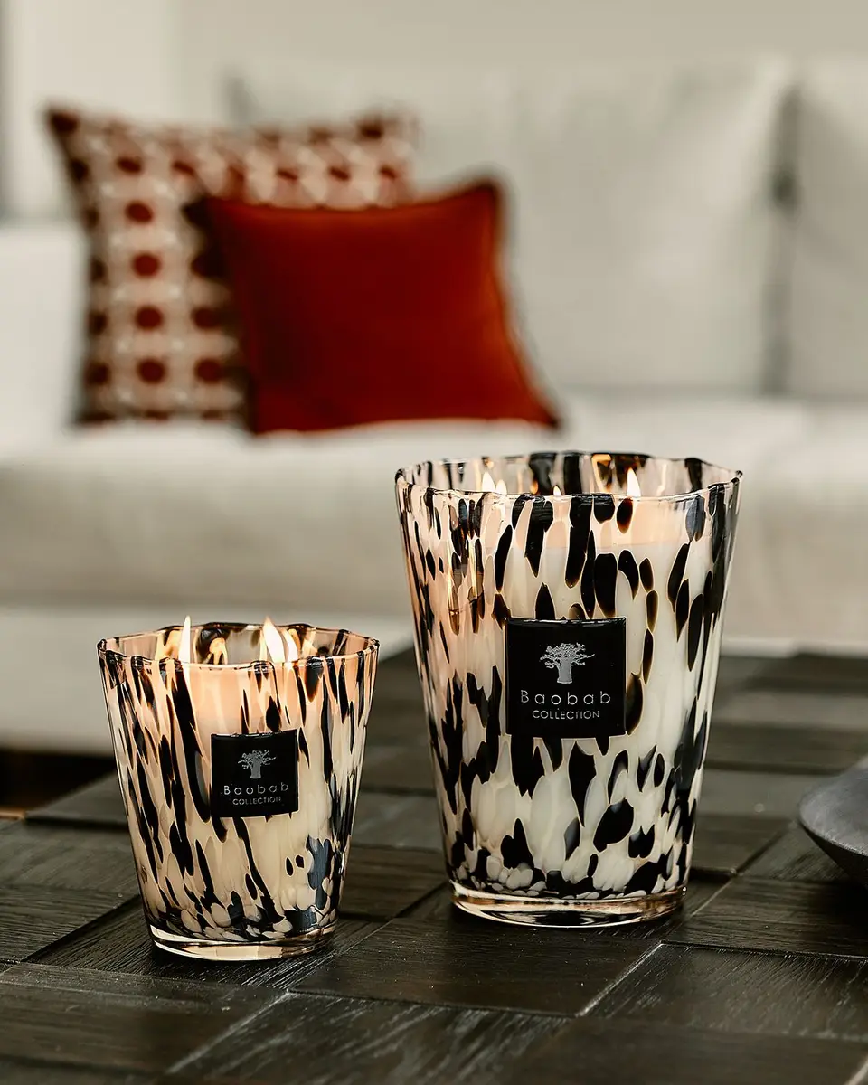 BAOBAB COLLECTION Black Pearls Scented Candle, 6.3" | Thumbnail 3