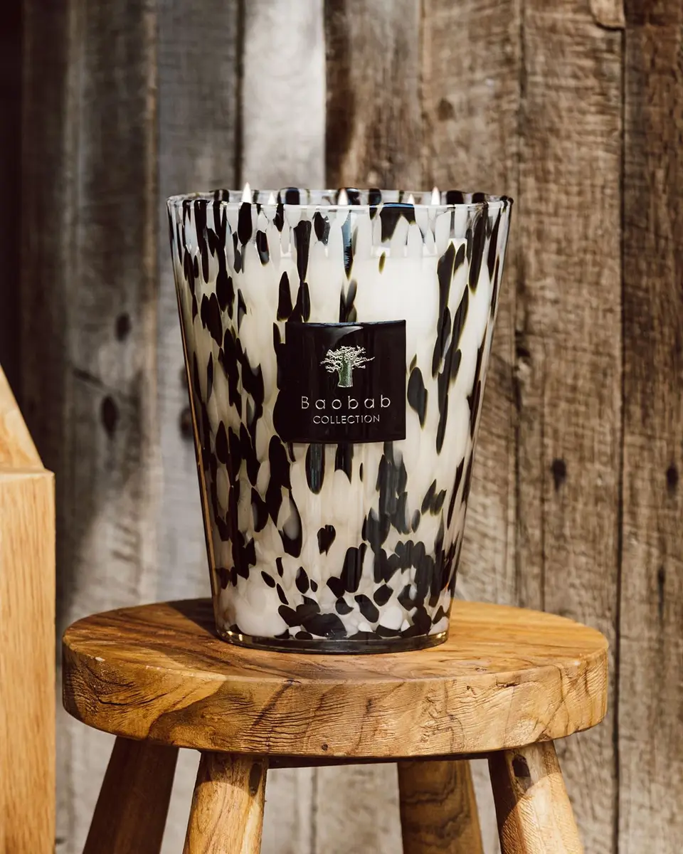 BAOBAB COLLECTION Black Pearls Scented Candle, 6.3"