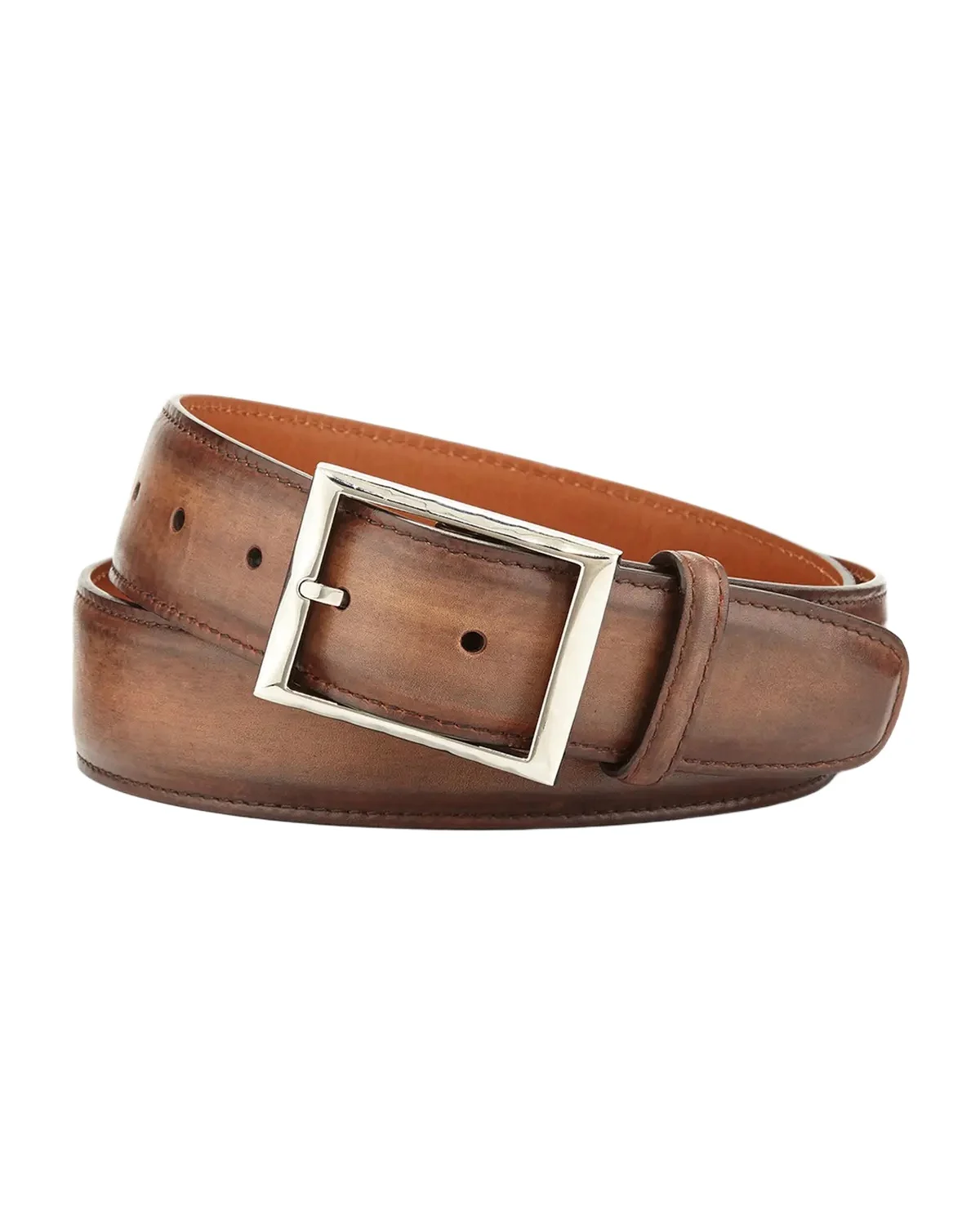 Men's Classic Burnished Leather Belt Men's Classic Burnished Leather Belt