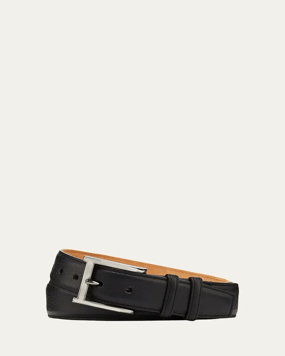 W. Kleinberg Pebbled Bison Leather Belt | Thumbnail 2