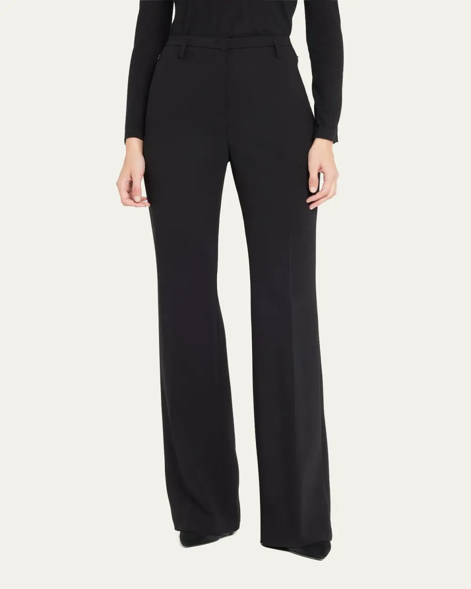 Akris Farrah Boot-Cut Mid-Rise Wool Pants | Thumbnail 15 Akris Farrah Boot-Cut Mid-Rise Wool Pants | Thumbnail 15