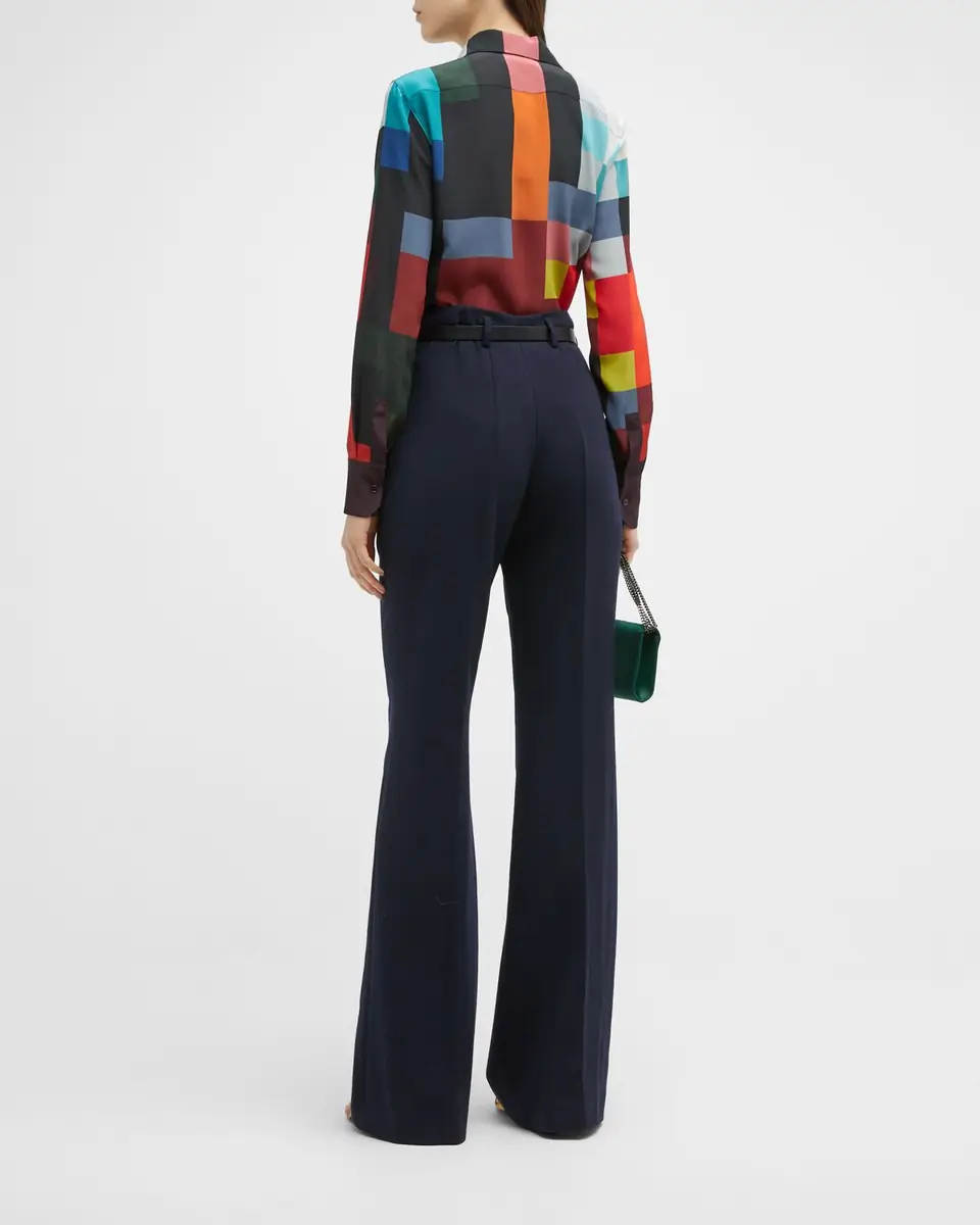 Akris Farrah Boot-Cut Mid-Rise Wool Pants | Thumbnail 5 Akris Farrah Boot-Cut Mid-Rise Wool Pants | Thumbnail 5