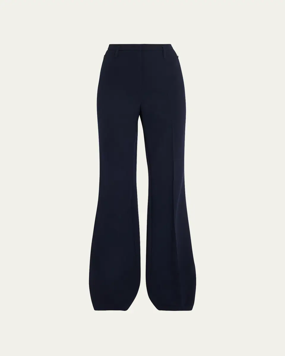 Akris Farrah Boot-Cut Mid-Rise Wool Pants | Thumbnail 7 Akris Farrah Boot-Cut Mid-Rise Wool Pants | Thumbnail 7
