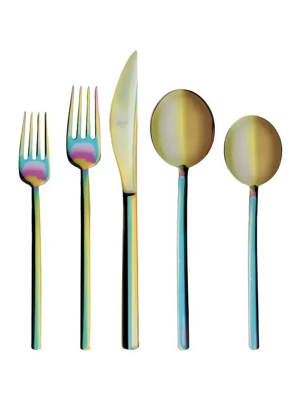 Mepra Due Ice Rainbow 5-Piece Flatware Set