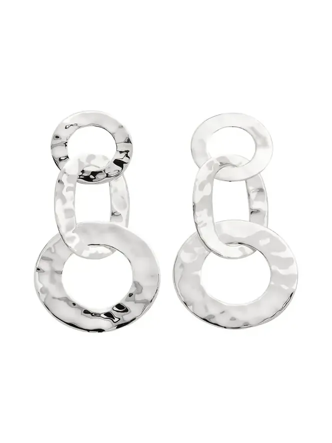 Roma Links Post Earrings in Sterling Silver