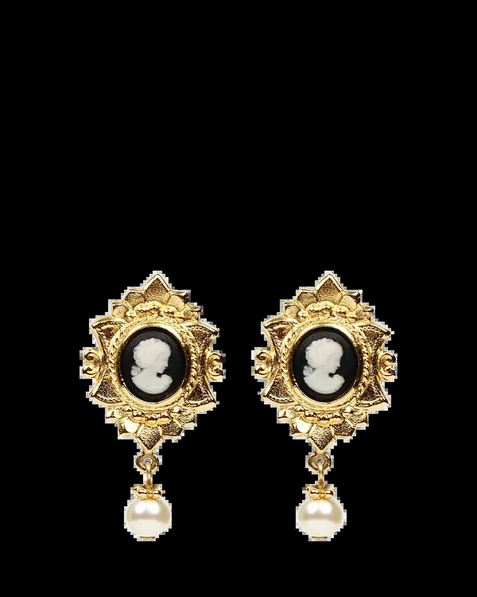 ben-amun Cameo Pearly Pendant Earrings | Thumbnail 2