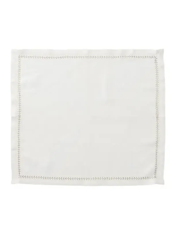 Kim Seybert Silver/Gold Herringbone Napkin