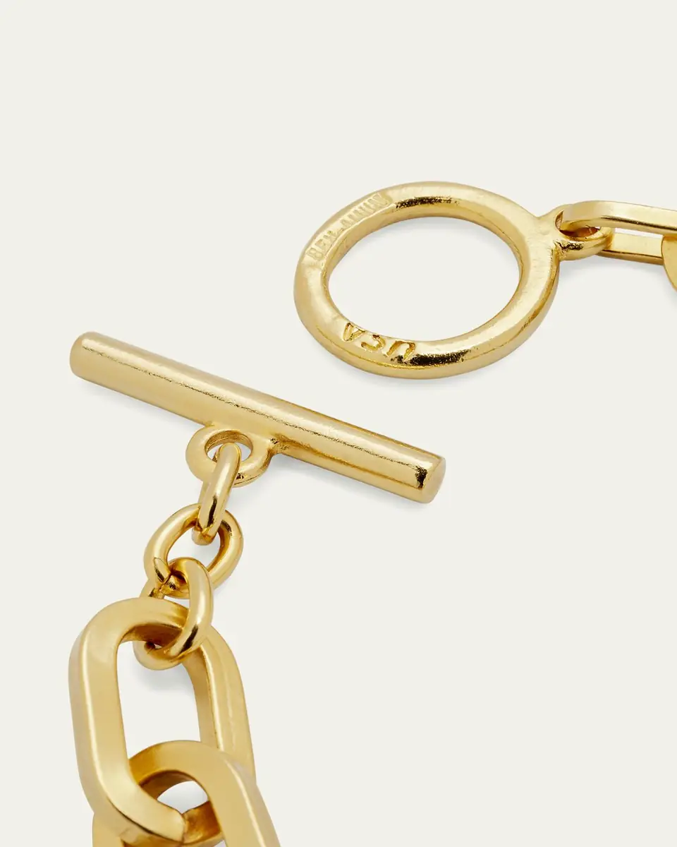 ben-amun 24k Gold Electroplate Oval Link Chain Bracelet | Thumbnail 4