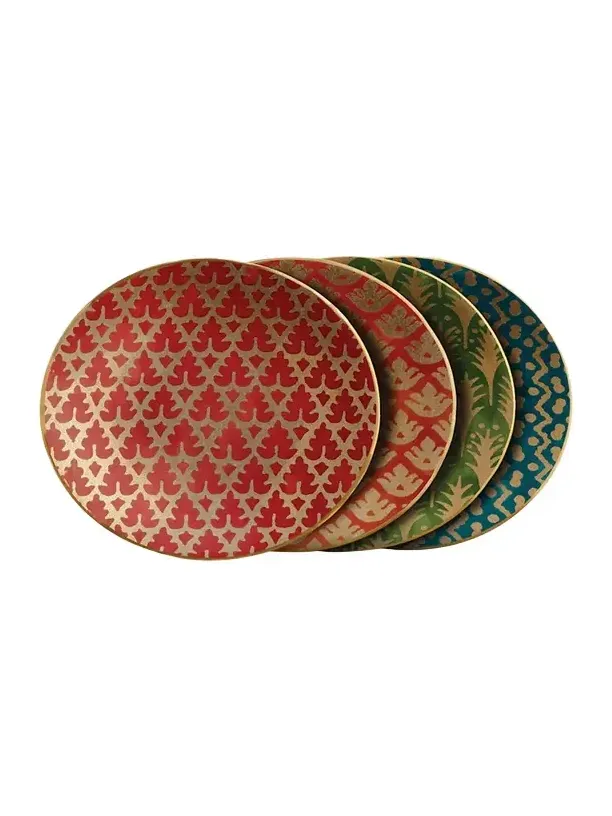 L'Objet Fortuny Assorted Canape Plates, Set of 4