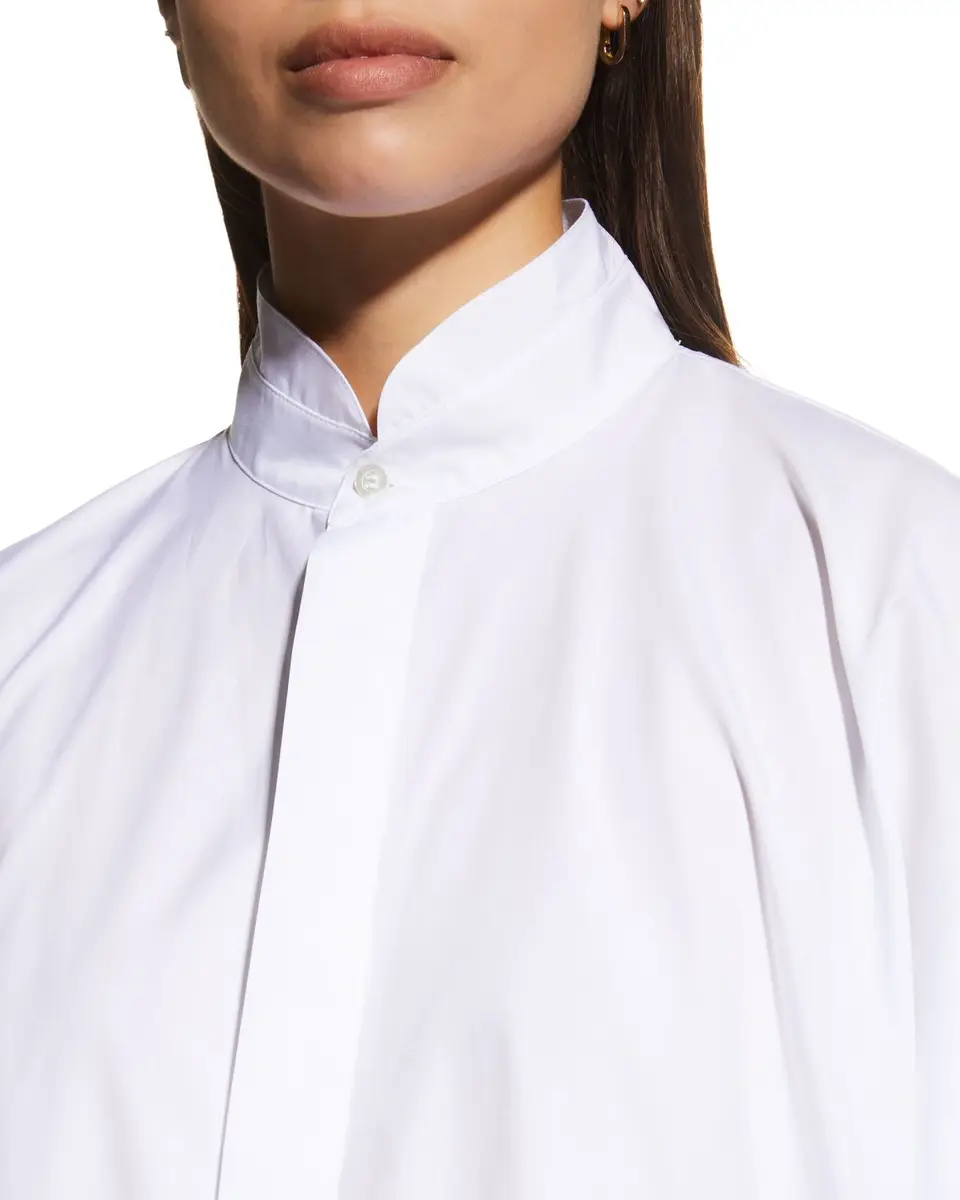 Eskandar Wide Longer-Back Double Stand Collar Shirt (Mid Plus Length) | Thumbnail 4