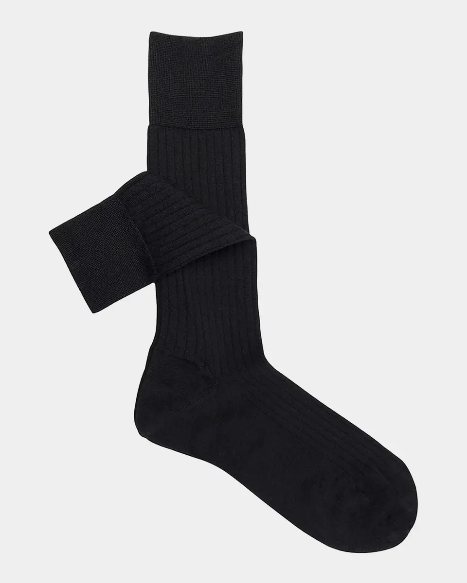 Sozzi Calze Men's Cashmere-Silk Crew Socks | Thumbnail 2
