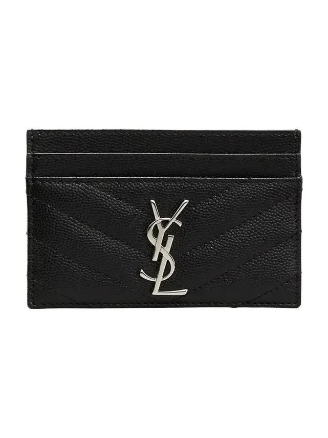 Cassandre YSL Monogram Card Case in Grained Leather Cassandre YSL Monogram Card Case in Grained Leather